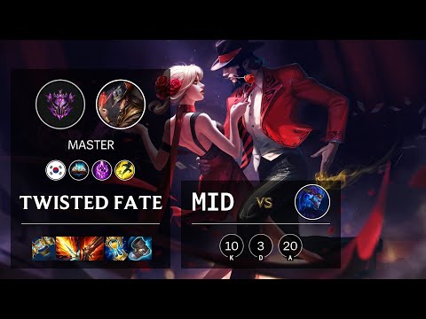 Twisted Fate Mid vs Aurelion Sol - KR Master Patch 10.23