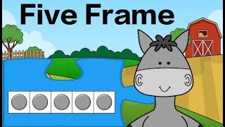 Five Frame Subitizing Puzzle: On the Farm Math Brain Break