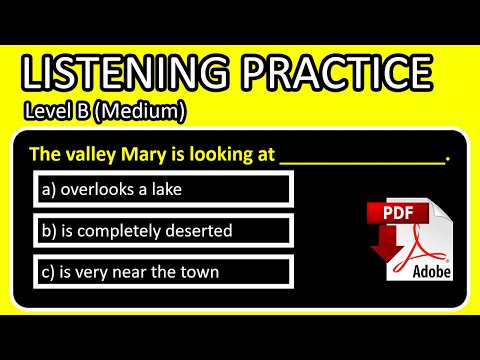 Listening Comprehension  Exercise - Listen and answer - level B + PDF - Easy English Lesson