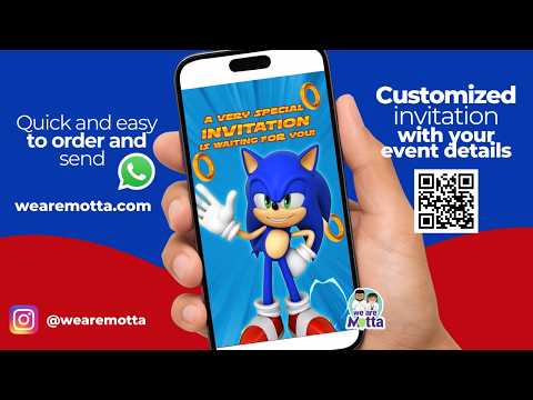 Sonic Birthday Video Invitation
