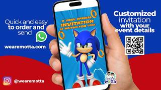 Sonic Video Invitation for Birthday Party Personalized Service