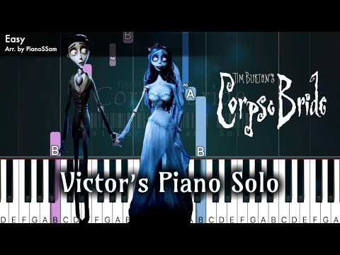 [Easy] Victor's Piano Solo - Tim Burton's Corpse Bride | Piano Tutorial