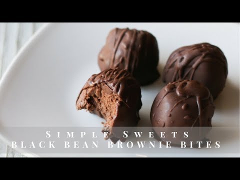 SIMPLE VEGAN (NO-BAKE) BLACK BEAN BROWNIE BITES!!!
