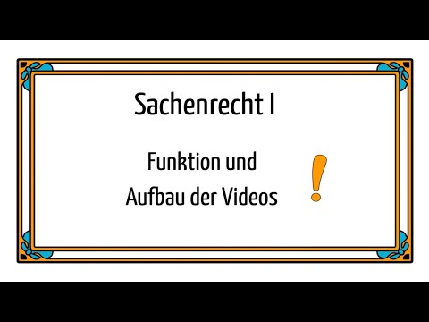 JurClip:  Einleitung Sachenrecht I