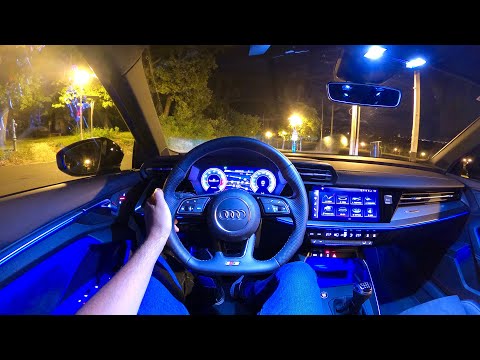 New AUDI A3 Sportback 2020 - night POV test drive & REVIEW (S Line 35 TFSI 150 HP)