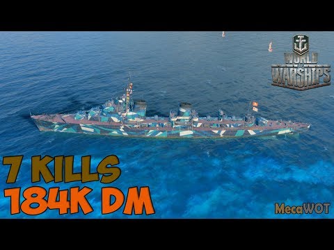 World of WarShips | Tashkent | 7 KILLS | 184K Damage - Replay Gameplay 1080p 60 fps