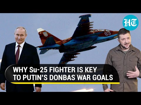 Putin's low-flying Su-25 fighters thunder in Donbas region | Heavily armored & easy to service