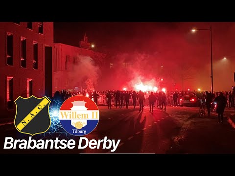 Brabantse Derby | NAC Breda vs. Willem II Tilburg | amazing Pyro, Fireworks and Choreo