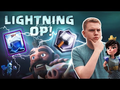 LIGHTNING OP! Hog Lightning Cycle Deck LIVE 5,200+ Ladder Gameplay - Clash Royale