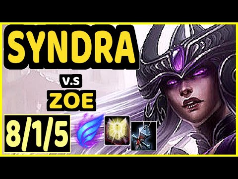 INNAXE (SYNDRA) vs ZOE - 8/1/5 KDA MID CHALLENGER GAMEPLAY - EUW