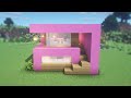 #20 🌸Minecraft: Build a beautiful and easy little house in pink