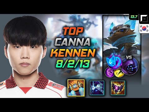 Canna Top Kennen Build Hextech Rocketbelt Summon Aery - Kennen Top vs Jax - LOL KR 13.7