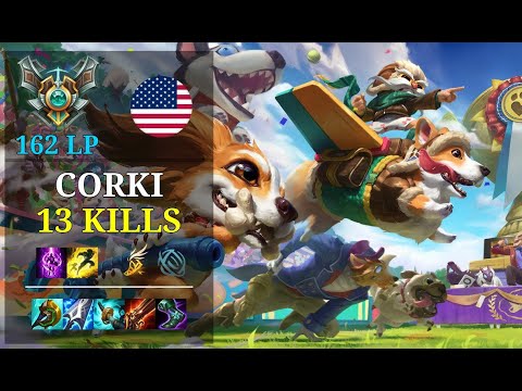 Corki Mid vs Jayce - 13 kills - Toplop NA Master (162 LP) Patch 11.2