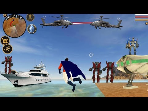 Vegas Crime Simulator (Superhero Fight Red Car Robot) Superhero Destroyer AlineShip - Gameplay HD