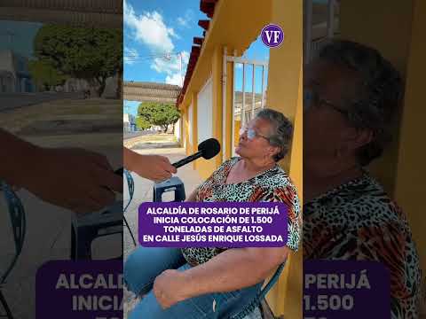 ALCALDIA ROSARIO DE PERIJA INICIA COLOCACION DE 1500 TONELADAS DE ASFALTO CALLE JESUS ENRIQUE LOSADA