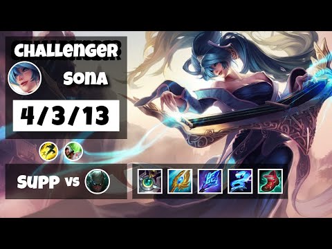 Sona 11.17 Gameplay Challenger Replay S11 Support (4/3/13) - NA