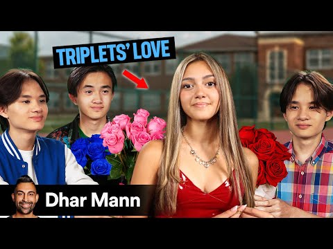 TRIPLETS Fight Over The SAME CRUSH | Dhar Mann Studios