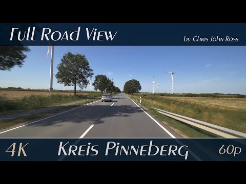 Elmshorn, Raa-Besenbek, Germany: Gerberstraße, Am Deich, Kruck, Altendeich, B431 - 4K (2160p/60p)