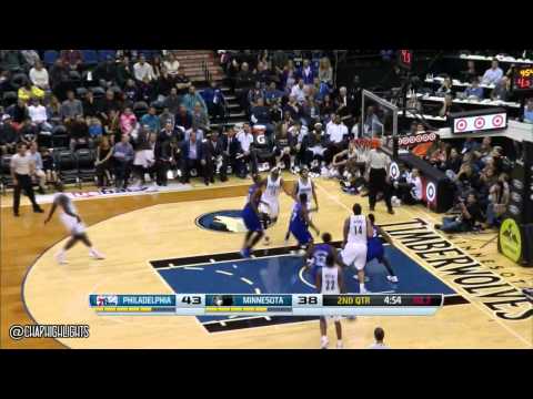Anthony Bennett Full Highlights at 76ers 2014.10.10 - 13 Pts, 8 Rebs, Timberwolves Debut!