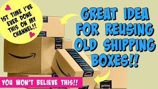 Download lagu CARDBOARD BOX UPCYCLE/clever way to reuse AMAZON BOXES, etc! Storage DIY mp3