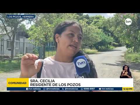 Falta de agua afecta a familias y comercios en Los Pozos, Herrera