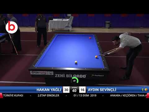 HAKAN YAĞLI & AYDIN SEVİNÇLİ Bilardo Maçı - 2019 TÜRKİYE KUPASI 2.ETAP ERKEKLER-3.ÖN ELEME