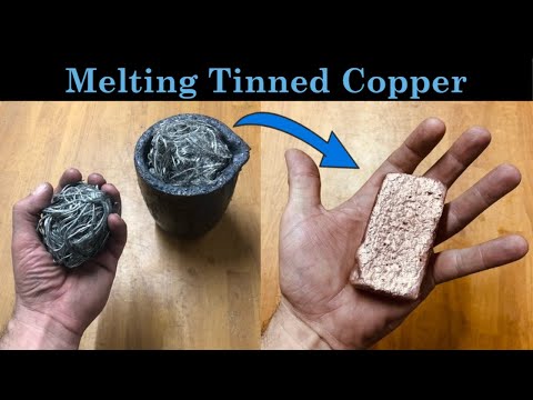 Melting Tinned Copper for the First Time - Casting Failures - ASMR Tinned Copper Melting