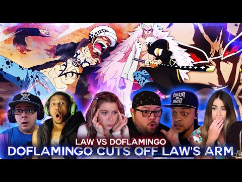 Doflamingo Cuts Off Law's Arm ! Law Vs Doffy ! Reaction Mashup