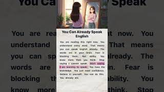 You Can Speak English | English Reading and Listening Practice #englishforbeginners