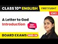 A Letter To God Introduction Class 10 English First Flight Literature Chapter 1 2022 23