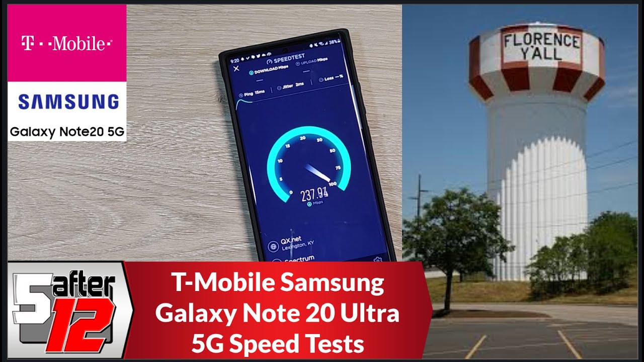 T-Mobile Samsung Galaxy Note 20 Ultra 5G |  Real World Speed tests - 4G LTE - 5G | Kentucky & Ohio