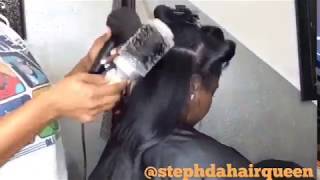 Round Brush Blowout On All Natural Hair