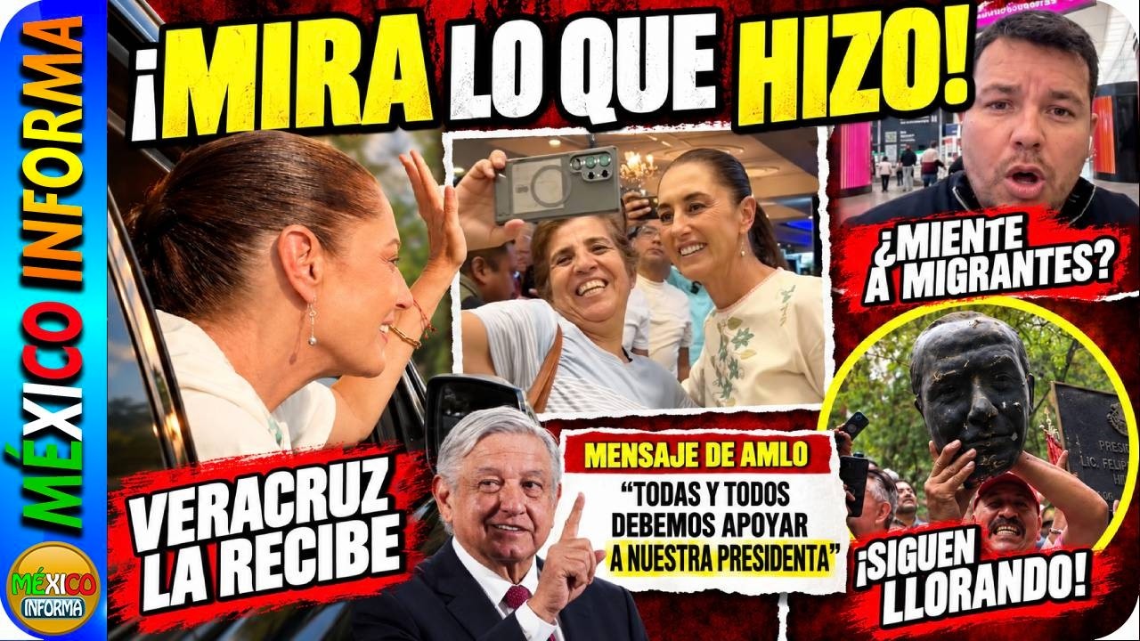 ASÍ RECIBIERON A LA PRESI EN VERACRUZ. REVELAN MENSAJE DE AMLO EN LIBRO. PRI SIGUE MINTIENDO.