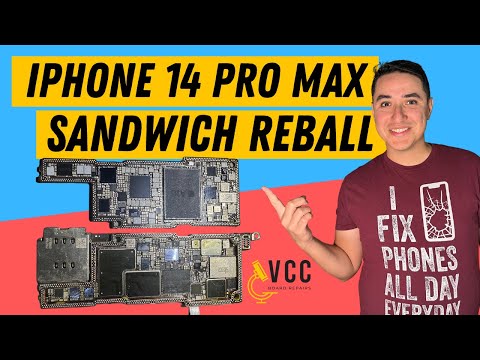 How To Reball iPhone 14 Pro Max Sandwich - 2 Layer Motherboard. Can I Fix It? No Service No Signal.