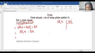 Toán Nâng cao Lớp 5| TÍNH  NHANH VỚI SỐ THẬP PHÂN Phần 2| Cô Chi - DỄ HIỂU NHẤT