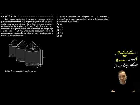 Questão 142 Vol. Cilindro e Cone Cad. Cinza Enem 2016