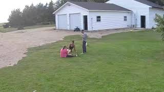 Husband gets Bulldozed by Bucket-Head Bulldog || ViralHog