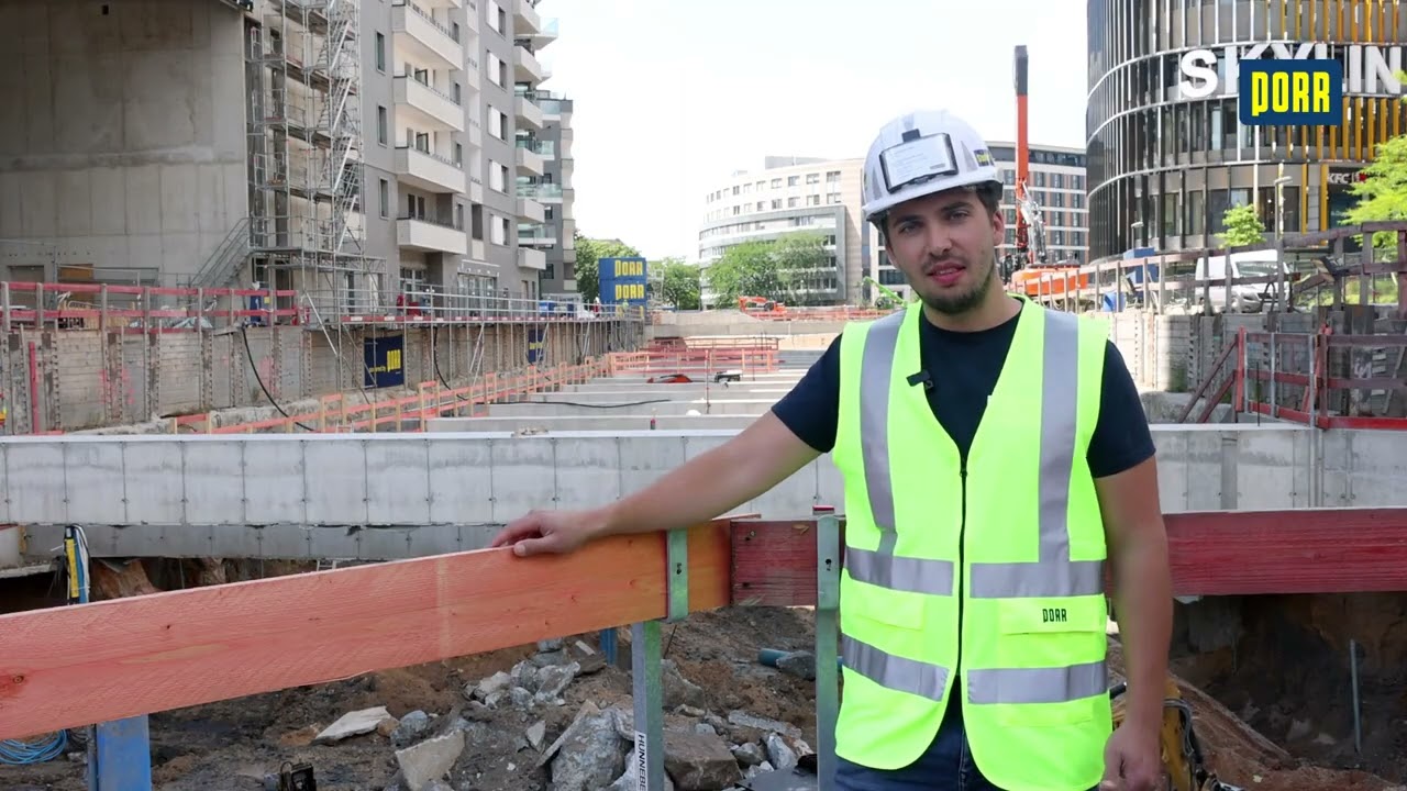 Professional video recordings: U5 tunnel construction in the Europaviertel Frankfurt. Construction pit documentation freight area for Porr Germany.