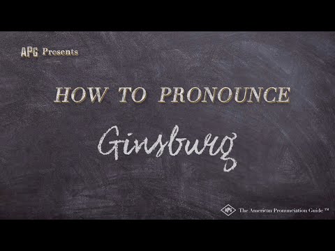 How to Pronounce Ginsburg (Real Life Examples!)