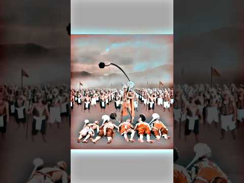💪hanuman ji 🆚 ravan👹fight #hanuman #bajrangbali #hanumanji #ravan #fighting #viral #trending #shorts