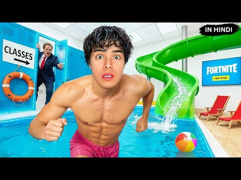 I Built a SECRET Pool In School!