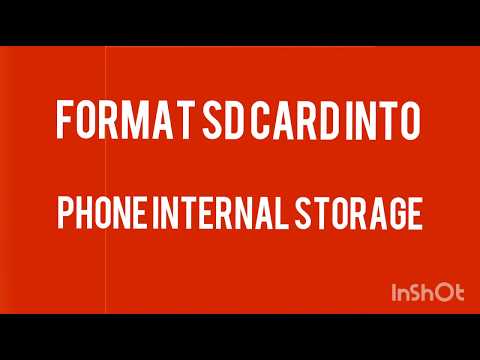 Format SD card into PHONE internal storage