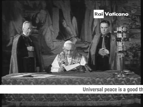 Pope John XXIII Signing Encyclical Pacem In Terris