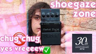Video thumbnail for METAL ZONE IS for SHOEGAZE | Boss MT-2-3A by pedal partners