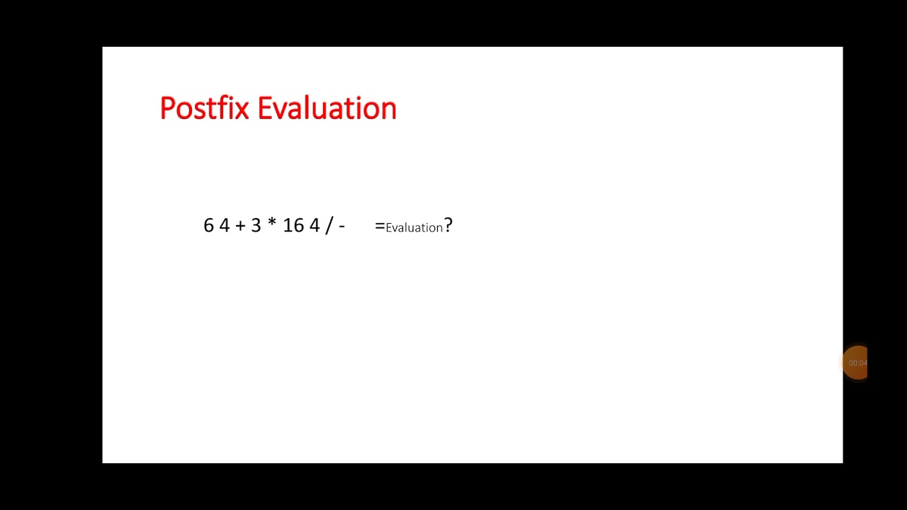 Postfix Evaluation in python using stack