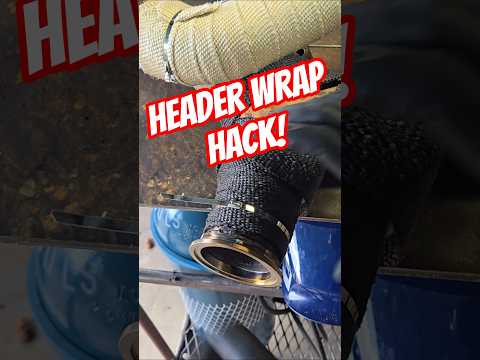 Header Wrap Hack! #metal #ziptie #header #exhaust #wrap #diy #tricks #hack