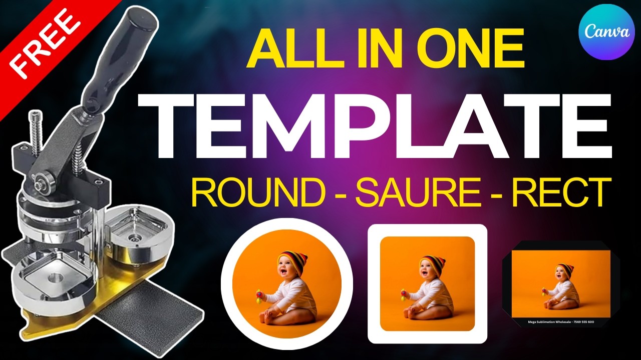 FREE Fridge Magnet Canva Templates | Easy Editing Tutorial | Circle, Square, Rectangle Magnet