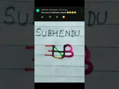 SUBHENDU name logo #viral #logo #shubhendu #shorts