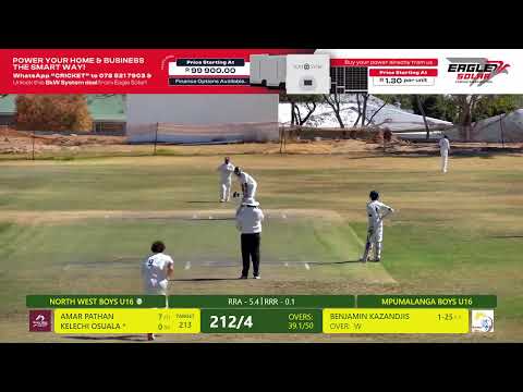 North West U16 Boys vs Mpumalanga U16 Boys - CSA U16 Boys Week 2025 | Swartland