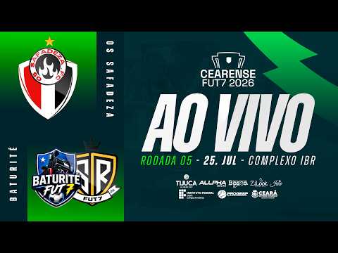 OS SAFADEZA QUIXADÁ X BATURITE FUT7/SR | 5ª RODADA CEARENSE | AO VIVO | 25/07/2026